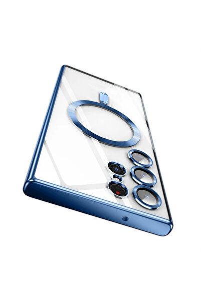 Choice Galaxy S25 Light Blue Luxury Wireless Magnetic Plating Cases For Magsa...