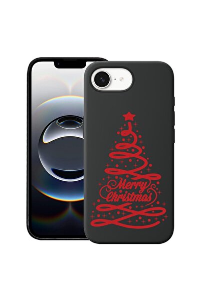 bestcase Калъф за Apple iPhone 16e, Премиум тънък силиконов 1.2ММ, Коледно дъ...