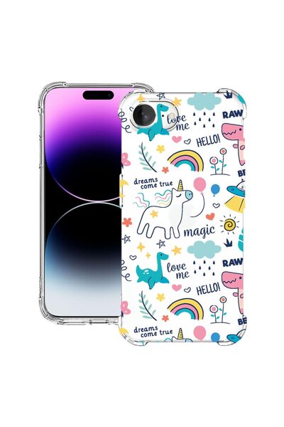 bestcase Husa pentru Apple iPhone 16e, Anti Shock 1.5MM, Unicorn - Dreams Com...