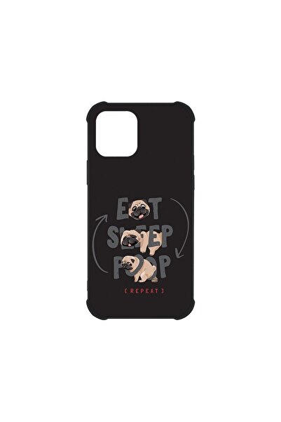 bestcase Husa MaxSafe Glassy, Compatibilă cu Apple iPhone 12, Eat Sleep Poop,...
