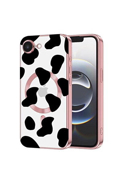bestcase Husa Luxury MagSafe, Compatibilă cu Apple iPhone 16e, Black Cow, Ult...