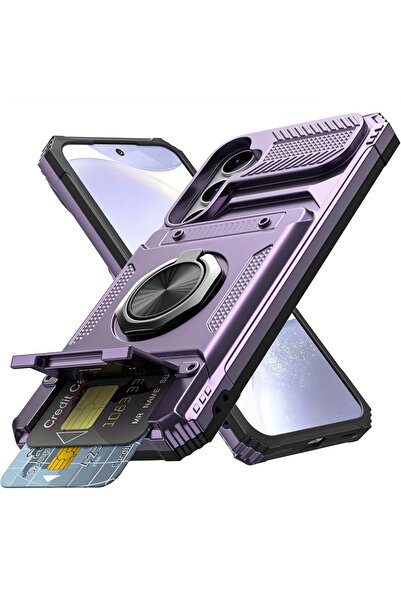 Choice45 جراب هاتف جالكسي S26 ألترا (PC + TPU) بنفسجي مع فتحة بطاقة مزدوجة مخ...