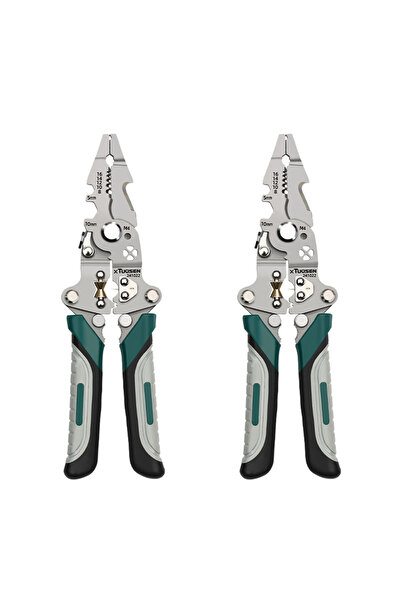 Choice1 2pcs 1pc Functional Wire Stripping Pliers Folding Cutter Wrench Line ...