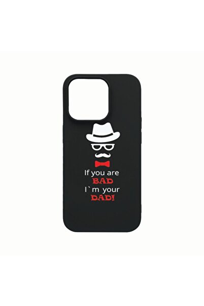 bestcase Θήκη σιλικόνης, Συμβατή με Apple iPhone 14 Pro, Bad Dad, Ανθεκτική σ...