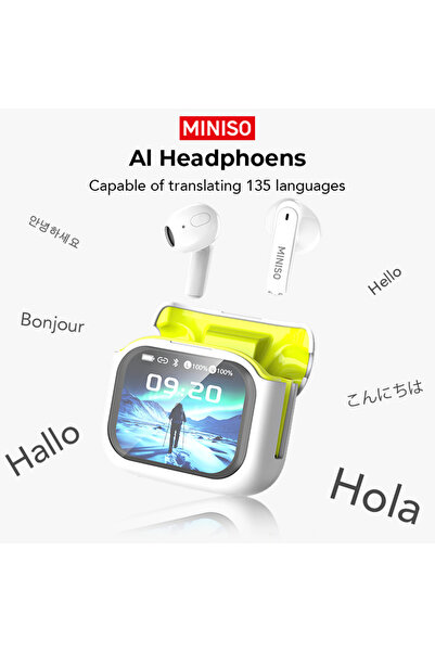Choice MINISO white AI 【MINISO MS103 】AI Bluetooth Headphones 135 Languages T...