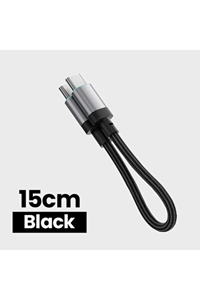 Choice1 كابل شحن سريع USB Type C إلى USB C بطول 15 سم و20 سم، 240 واط، أسود، ...