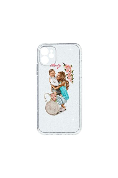 bestcase Θήκη Crystal Glitter 2MM, Συμβατή με Apple iPhone 11, Ζωή Μαμάς με Α...