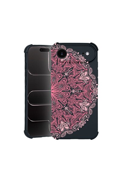 bestcase Θήκη TPU Pro Shock Συμβατή με Apple iPhone 17 Air, με Ροζ Σχέδιο Δαν...
