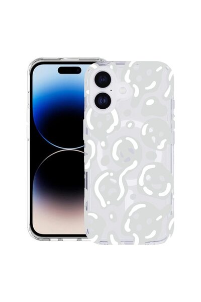bestcase Θήκη για Apple iPhone 17 με Γκρι Σχέδιο Acid Smiley, Αντικραδασμική ...
