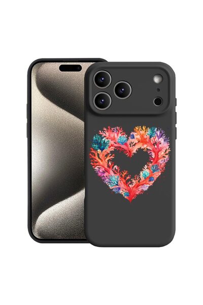 bestcase Husă pentru Apple iPhone 17 Pro cu Design Coral Heart, Silicon Premi...