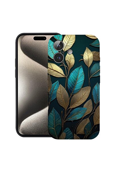 bestcase Husă pentru Apple iPhone 17 cu Design Pene Aurii, Silicon Premium, I...