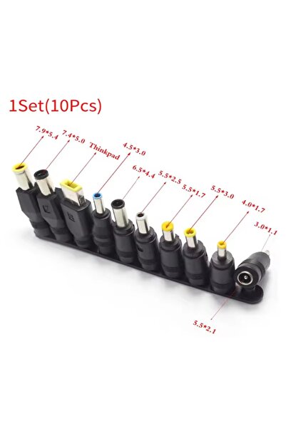 Choice محول طاقة 10 في 1 DC5521 5.5x2.1 مم لأجهزة الكمبيوتر المحمولة، شاحن طا...
