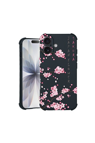 bestcase Θήκη TPU Pro Shock Συμβατή με Apple iPhone 16, με σχέδιο άνθους κερα...