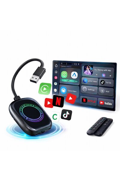 ENZIRO Ασύρματο CarPlay & Android Auto 4 σε 1