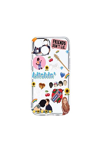 bestcase Husa Clear Silicon 2MM, Compatibila Cu Apple iPhone 14, Friends Don‚...