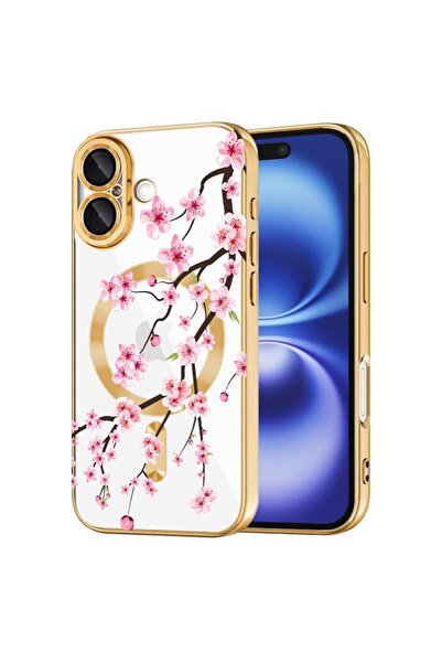 bestcase Πολυτελής Θήκη MagSafe, Συμβατή με Apple iPhone 16 Plus, Άνθη Κερασι...