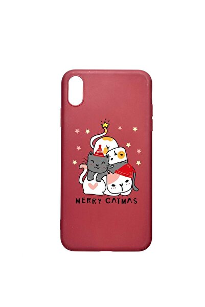 bestcase Husa Silicon Compatibila cu Apple iPhone XS Max, Merry Catmas, rezis...