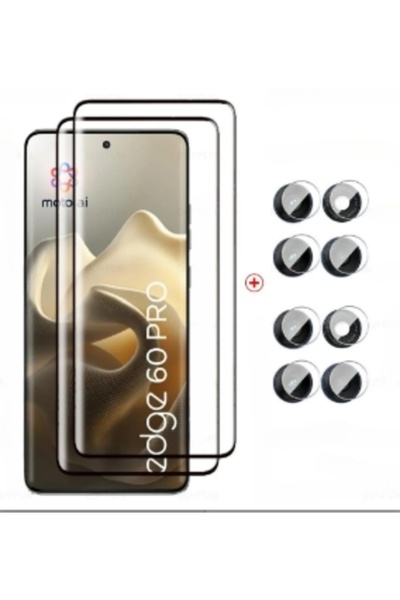 Choice3 MOTO Edge 60 Pro 2Glass 2Camera 4in1 9D Curved Full Cover Tempered Gl...