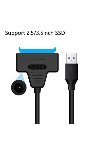 Choice1 كابل USB 3.0 بطول 30 سم مع محول DC SATA إلى USB 3.0 يدعم محركات الأقر...