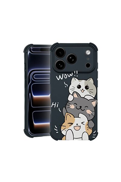 bestcase Husa TPU Pro Shock Compatibila cu Apple iPhone 17 Pro, cu Design Cat...