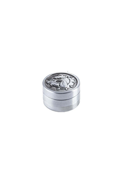 The Bulldog Râșniță metalică argintie cu 3 piese - 40mm
