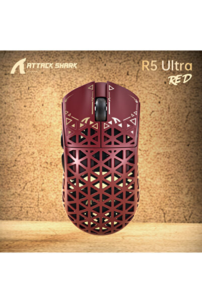 Choice3 R5 Red Attack Shark R5 Ultra Wireless Mouse Carbon Fiber Bluetooth 8K...