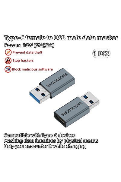 Choice5 محول BSN CM-AG-PBQ-LHS من USB A/C إلى Type-C لحماية البيانات والشحن ب...