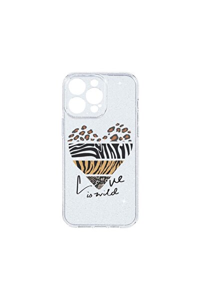 bestcase Husa Crystal Glitter 2MM, Compatibila Cu Apple iPhone 14 Pro, Love I...