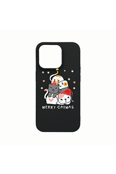 bestcase Husa Silicon, Compatibila cu Apple iPhone 14 Pro Max, Merry Catmas, ...