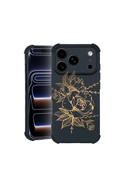 bestcase Husa TPU Pro Shock Compatibila cu Apple iPhone 17 Pro, cu Design Gol...