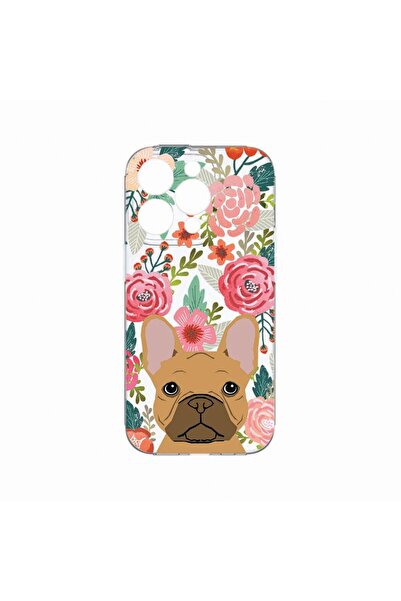 bestcase Θήκη, Συμβατή με Apple iPhone 14 Pro, Σχέδιο Σκύλος και Λουλούδια, Α...