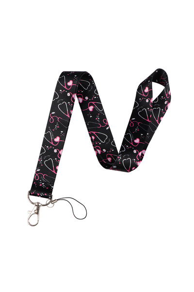 Choice15 Polyester Fiber 10 Heart Lanyard Simple Style Neck Strap for Key ID ...