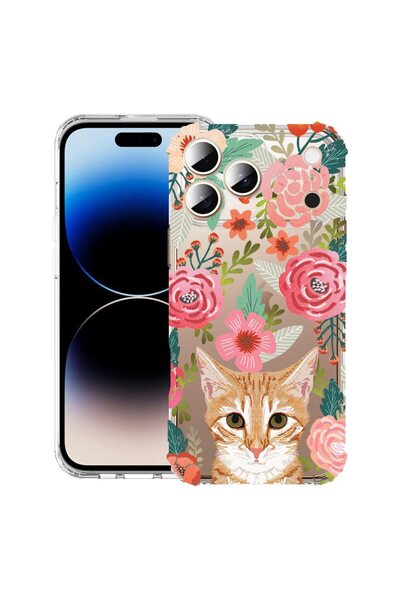 bestcase Θήκη για Apple iPhone 17 Pro Max με Σχέδιο Γάτα και Λουλούδια, Αντικ...