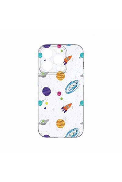 bestcase Калъф, съвместим с Apple iPhone 14 Pro, Вселена, Планети, Устойчив н...
