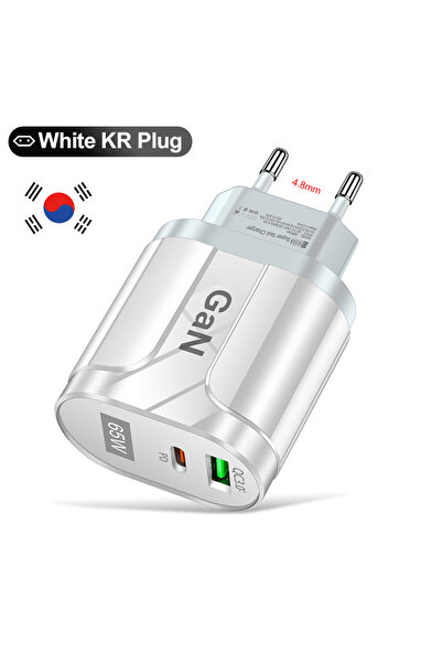 choice2 شاحن USB-C بتقنية GaN بقوة 65 واط، شحن سريع، قابس كوري/أوروبي/أمريكي،...