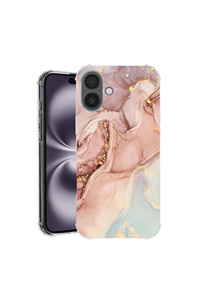 bestcase Husă pentru Apple iPhone 17 cu Design Rose Marble, Antișoc, Colțuri ...