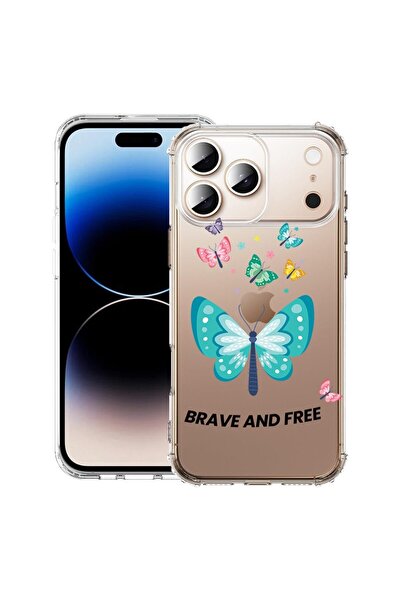 bestcase Husă pentru Apple iPhone 17 Pro cu design Fluturi, Antișoc, Colțuri ...