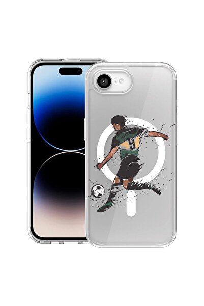 bestcase Husa pentru Apple iPhone 16e cu Design Football, Mag Anti Shock TPU,...