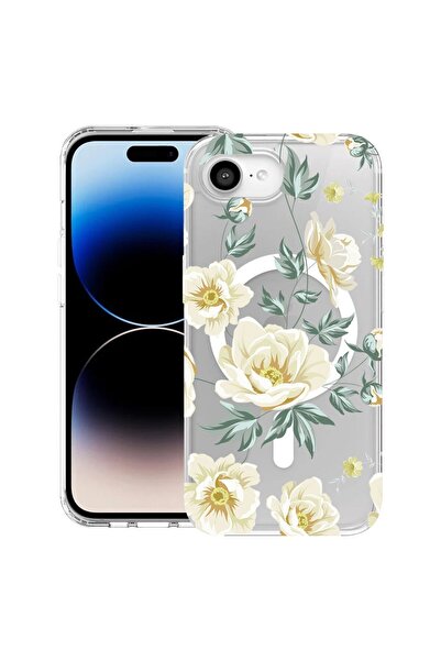 bestcase Θήκη για Apple iPhone 16e με σχέδιο λουλουδιών, MagSafe Αντικραδασμι...