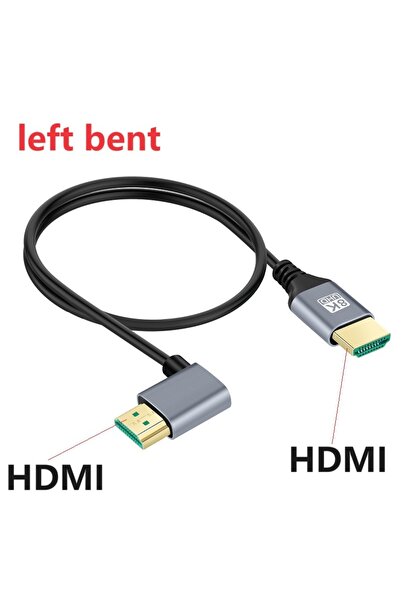 Choice9 كابل HDMI 8K بطول 0.5 متر، كابل HDMI 2.1V ذكر إلى ذكر بزاوية 90 درجة ...