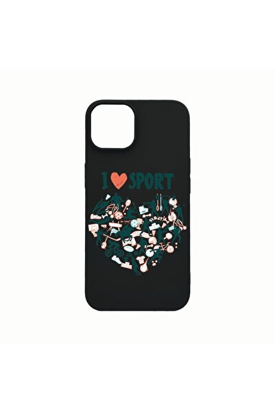 bestcase Θήκη σιλικόνης, Συμβατή με Apple iPhone 14, Λατρεύω το Σπορ, ανθεκτι...
