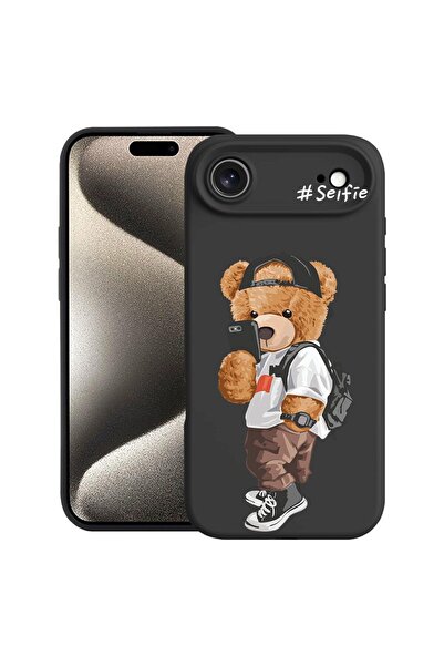 bestcase Husă pentru Apple iPhone 17 Air cu design Selfie Ursuleț, Silicon Pr...