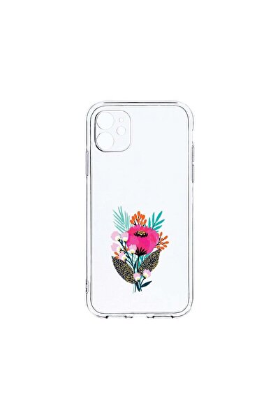 bestcase Θήκη Clear Silicon 2MM, Συμβατή με Apple iPhone 12 Mini, Λουλούδια, ...