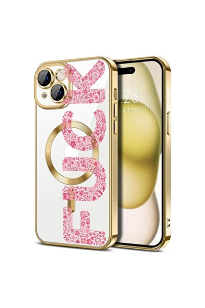 bestcase Husa Luxury MagSafe, Compatibila Apple iPhone 15, Mesaj rebel floral...