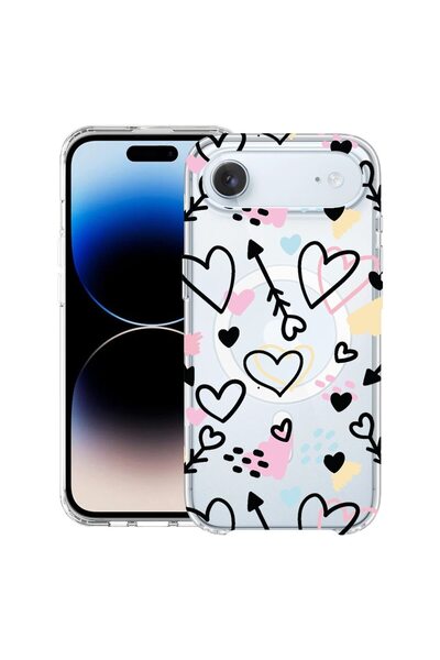 bestcase Θήκη για Apple iPhone 17 Air με σχέδιο με σύμβολα αγάπης, Αντικραδασ...