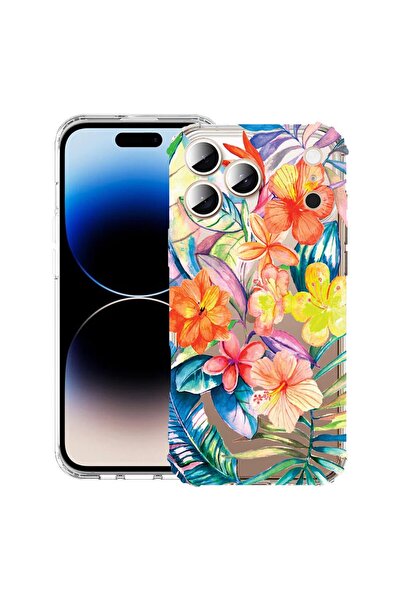bestcase Husă pentru Apple iPhone 17 Pro Max cu Design Topical Flowers, Antiș...