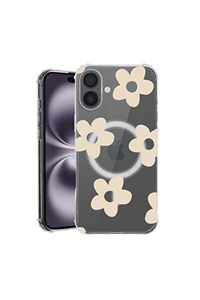 bestcase Θήκη για Apple iPhone 16 Plus, MagSafe Αντικραδασμική, Ρετρό Μαργαρί...