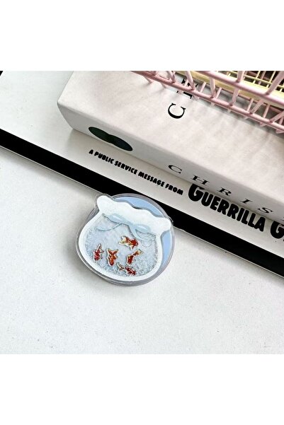Choice حافظة شحن لاسلكي MagSafe بتصميم سمكة ذهبية صغيرة لطيفة باللون الأزرق ا...