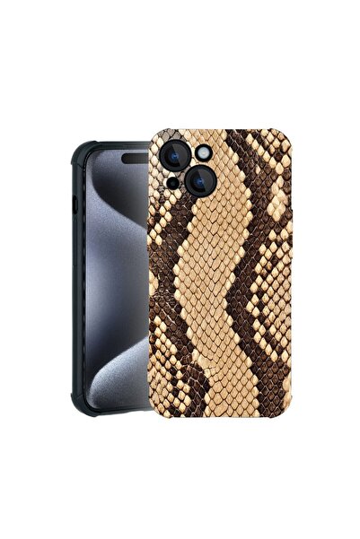 bestcase Θήκη TPU Pro Shock Συμβατή με Apple iPhone 15, με σχέδιο μοτίβου δέρ...