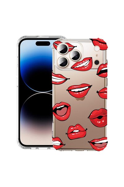 bestcase Husă pentru Apple iPhone 17 Pro cu Design Lips - Model Kiss, Antișoc...